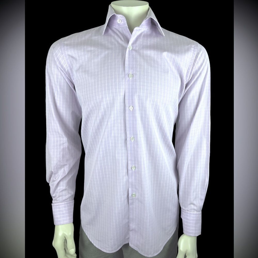 Dunhill London L/S Casual Button Down with French Cuffs Slim Fit Size L (15.5)